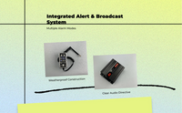 12V PA system, handheld mic, multi-tone alarm