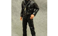 Asymmetric Zipper Black Biker Clothes Buckle Details Motorcycle Outfit Lapel Collar Biker Doll Outfit Fitted