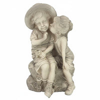 Boy and Girl Sculpture Artistic Design Childhood Sweethearts Sculpture for Patio