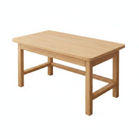 Study Desk with Bookshelf Solid Wood Computer Desk Space-Saving for Students