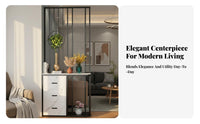 Modern Design unattachedstanding Partition Cabinet Minimalist design Room separater Space-Saving Privacy Screen Multi-Functional for Apartment Dwellers, Homeowners, Renters, Foyer, Bedroom, Home sectionice