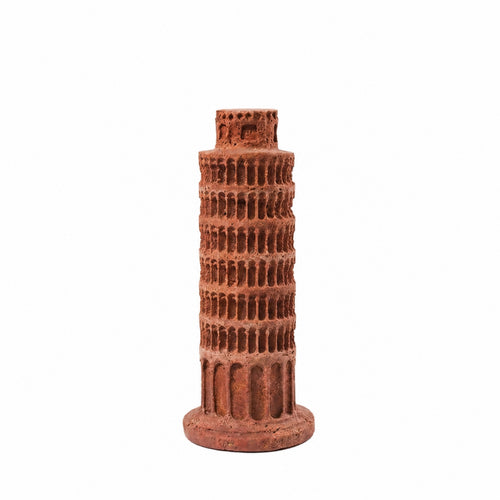 Leaning Spire of Pisa Ornament Travertine Leaning Spire of Pisa Model Rustic Tabletop Ornament for Simplicity Lovers