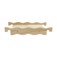 Natural Wood Wooden Rabbit Castle Polished Polished Edges Bunny Playhouse with Slide Sturdy Construction Guinea Pig Activity Fort Easy to Clean for Chinchillas, Playpen