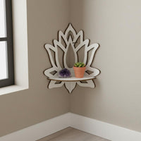 Lotus Flower Corner Shelf Space Saving Butterfly Corner Shelf for Living Room