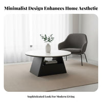 2 Pieces Nesting Coffee Table Set Minimalist Modern Minimalist Look Featured Furniture Easy to Clean Heat Resistant