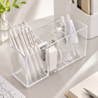 Makeup Box, Cosmetic Storage, Large Capacity, Transparent, Desktop Storage, Cosmetics Storage, 3-Tier, Plastic, Small Item Case