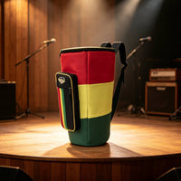 Drum Bag with Zippered Top Cover Thickened Hand Drum Backpack Cylindrical Hand for Percussionists
