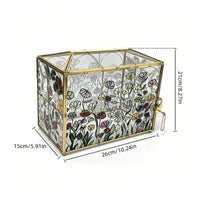 Wedding Card Box Gold-Tone Card Box with Slot Classic for Bridal Shower