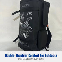 Colorful Waterproof Ski Board Bag, Multi-Compartment Winter Gear Backpack, Helmet Holder, Double Shoulder Straps, Custom