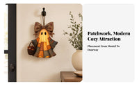 Rustic Specter Ornament with Basket | Warm Yellow Illuminated Body, Hanging specter Ornament, for Front Door