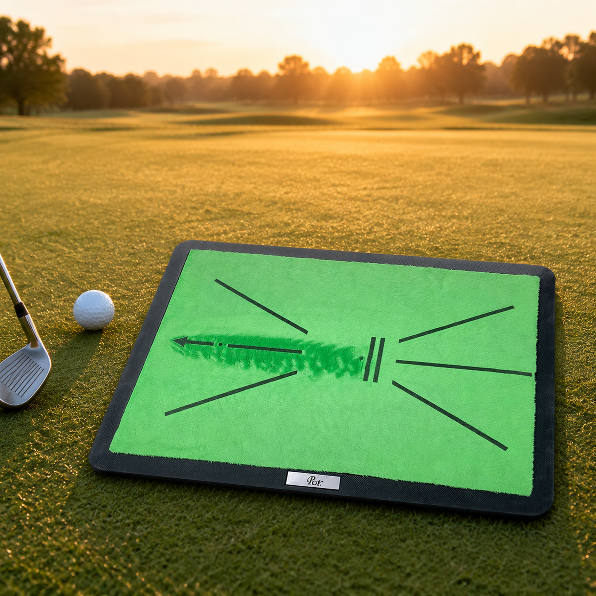 Golf Practice Mat For Practice 45x34cm Rubber Made Home Indoor Outdoor Compatible Training Tool