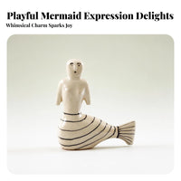 Resin Mermaid Figurine Smooth Room Decoration Ocean Theme