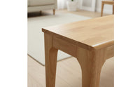 Multi-Person Seating Solid Wood Dining Bench Rounded Corners Nordic Design End of Bed Bench Household Furniture for Bedroom