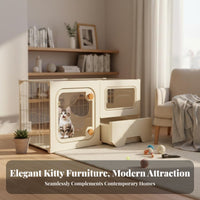 Integrated Feline Enclosure Panoramic View Pet Playpen Sturdy Construction