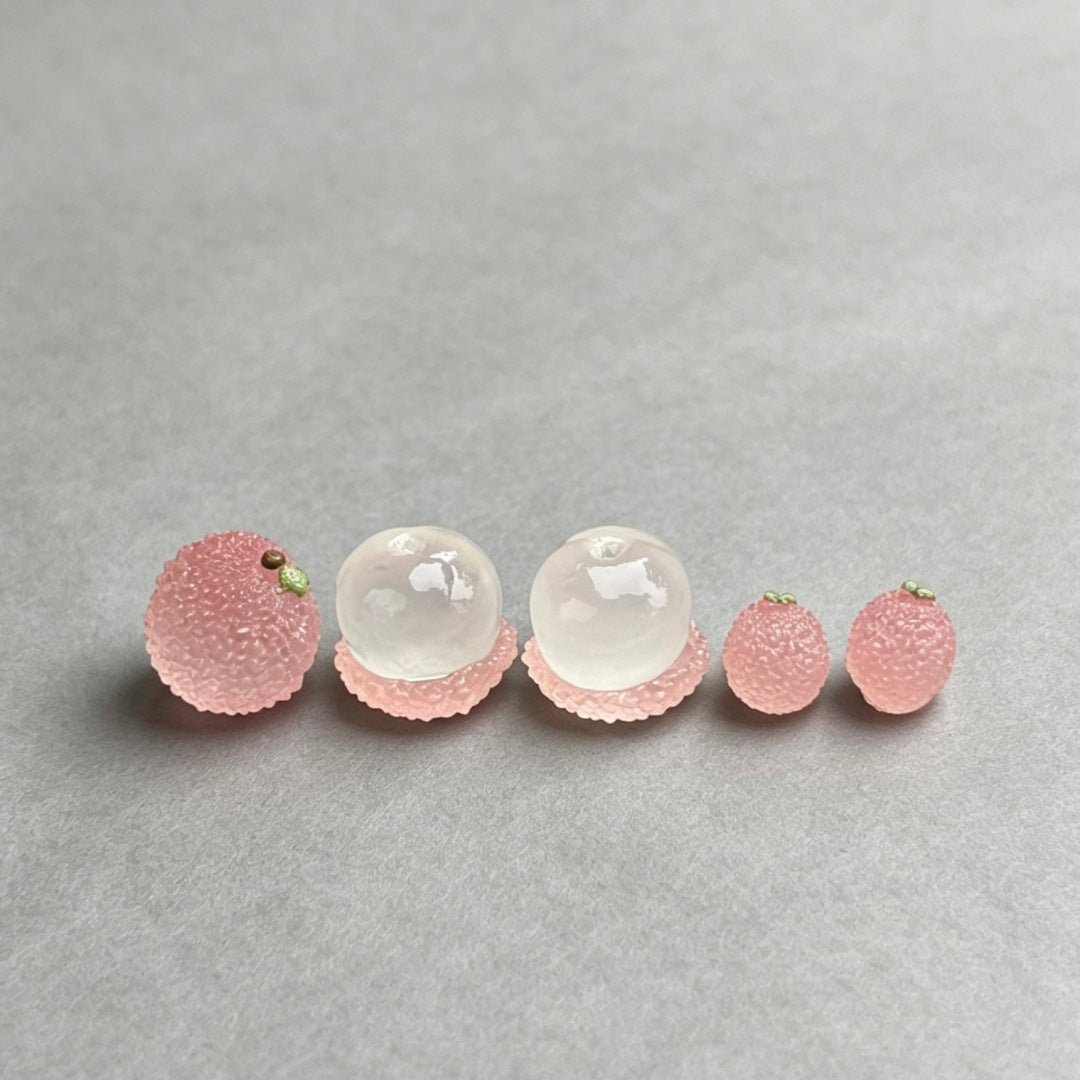 Glow-in-the-Dark Lychee Resin Car Dashboard Figurine