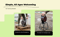 Metal hand crank emergency alarm