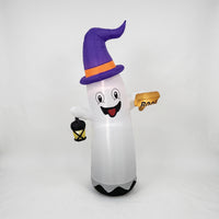 Inflatable   with Witch Hat Freestanding Halloween Inflatable   Colorful for Garden