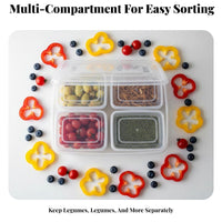 Multi-Compartment Snack Tray Large Capacity Bento Box spill-resistant for Party Hosts
