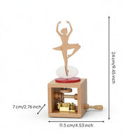 musical box with Open Compartment Manual Hand Crank musical box Nostalgic Decor for Desk