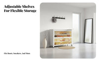 Multi-Layer Footwear Storage Unit Dust-Shielded Large Capacity Metal Footwear Storage Unit Sturdy and Sturdy for Homeowners, Apartment Dwellers
