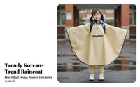 Backpack Compatible School Bag Rain Poncho Adjustable Hood children's Poncho Raincoat Lightweight for Boys, Girls, Cycling, Outdoor, Walking