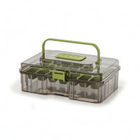 Single-Touch Press Release Ice Tray Sealed Ice Cube Tray with Lid Spill-Proof Kitchenware Detachable for Homeowners, Hosts, Freezer, Small Kitchens, Rv