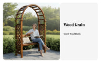 assists Climbing Plants Trellis Archway with Bench Weather-Resistant Arbor Bench 2-in-1 Functionality Garden Arch Sturdy Frame for Homeowners, Gardeners, special occasion Planners, Patio, Backyard, public garden, Courtyard