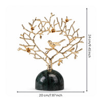 Coral Decor with Birds Gold Toned Coral Tabletop Ornament Nature Influenced Tabletop Ornament for Living Room, Entryway, Office
