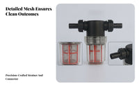Pressure Washer Sediment Inline Water Filter Clear Cup Hose Strainer Barbed Coupling Connection Transparent Chamber Suitable for Car Wash Pump Equipment