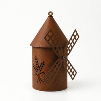 Windmills House Ornament Farmhouse Metal Cottage Decor Ornament Weathered Hanging Decoration for Porch