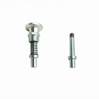 Coiled-Loaded Pull Fastener Round Flat Head Coiled Loaded Pull Fastener Threaded Collar Silver