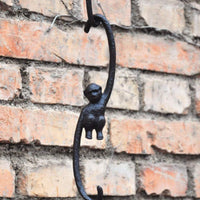 Cast Iron Monkey Hook Retro Look Monkey Plant Hook Long-Lasting for Balcony