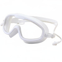 Waterproof Swim Goggles with Earplugs HD Vision Swimming Goggles Leak-Proof Pool Glasses Comfortable Fit for Adults, Diving, Training