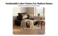 Multi-Functional Pull-out Sleeper Armchair Space-Saving Armless Pull-out Single Bed Easy Conversion Living Room Furniture Long-Lasting for Apartment Dwellers, Students, Office Workers, Small Areas, Bedroom