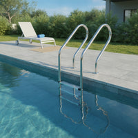 Ladder with Handrails Rust-Resistant Stainless Steel Pool Ladder Anti-Slip for in-Ground Pools