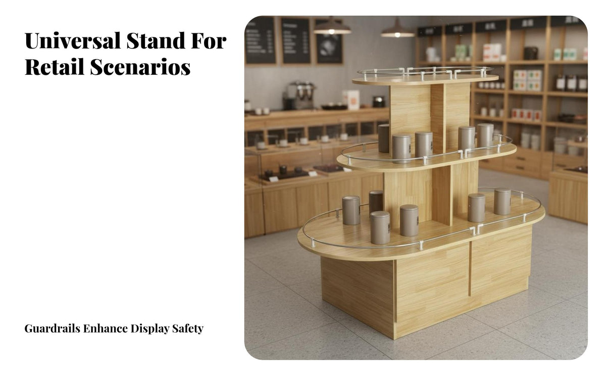 Versatile Island Display Table Easy Assembly Retail Display Cabinet Sturdy Freestanding Marketing Rack Stable Load Bearing for Retailers, Supermarket Operators, Vendors, Boutique, Shopping Mall, Trade Exhibition S