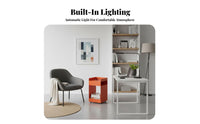 2-Tier C-Shaped End Table Movable eveningstand Rolling casters for Bedroom, Adults