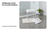 Square Top Bath Stool Non-Slip Shower Chair Strong Load-Bearing for Bathtub