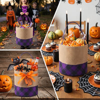 Easter Trick or Treat Basket With Handle Halloween Candy Bucket Portable Trick or Treat Bag for Children, Young Children, Gift Giving