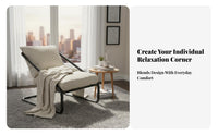 Upholstered Rocking Armchair Lazy Sofa for Living Room, Porch, Parents, Readers