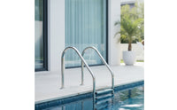 Stainless Steel Split Pool Ladder Polished Pool Ladder with Handrails Long-Lasting Sturdy for in-Ground Pools