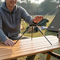 Folding Tripod Cooktop Stand Universal Fit Adjustable Camping Cooktop Stand