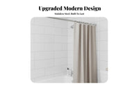Stainless Steel Drill-Tool-Tool-Free Curtain Rod Rust-Resistant Telescopic Curtain Rod Anti-Slip Grip Drill-Tool-Tool-Free Clothes Versatile Use for Homeowners, Students, RV Owners, Bathroom, Balcony, Doorway, Bedroom