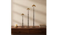 3 Pieces Curved Moon Ornament Sculptural Moon Sculpture with Base