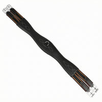 Contoured Girth Decorative Stitching Padded Horse Girth Metal Buckles