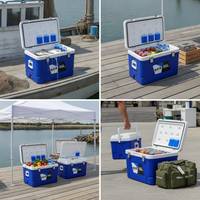 Insulated Cooler Box for Commercial Food, Fishing, Medicine, and Outdoor Use with Ice Packs