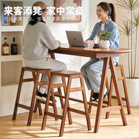 Bar Stool Modern Nordic Style Bamboo Wood Frame