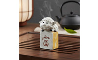 Clay Sheep Tea Pet Gift Idea Sheep Tea Pet Realistic Details Decor Piece