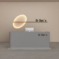 Modern Reception Desk Large Storage Space Small Ier Counter Wear-Resistant Modern Front Desk for Business Owners, Office Managers, Lobby