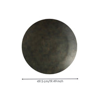 Round Wall Plaque Modern Metal Wall Decor Matte Black for Entryway, Renters